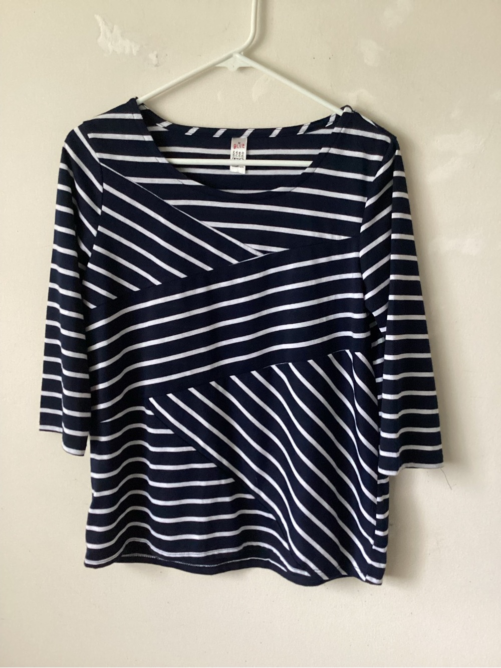 Thomas & Olivia Striped Navy and White Boatneck Top - Women's Casual top.
